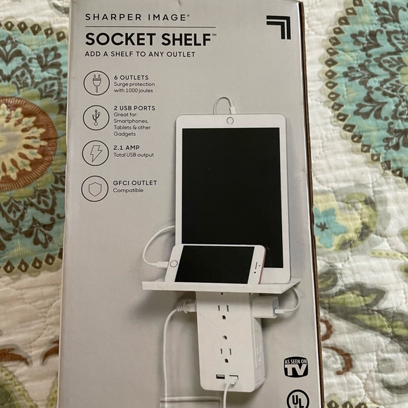 NIB Sharper Image Socket Shelf - Picture 3 of 5